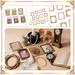 6 Sets 6 Styles Paper Self-Adhesive Photo Frame Stickers&nbsp;DIY-WR0005-69