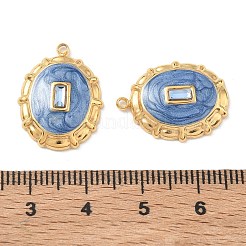 304 Stainless Steel Micro Pave Blue Cubic Zirconia Pendants&nbsp;STAS-F360-20G-01