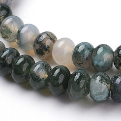 Natural Moss Agate Beads Strands&nbsp;G-G731-08-8mm