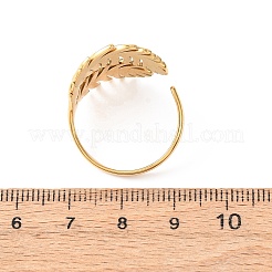 304 Stainless Steel Open Cuff Rings for Women&nbsp;RJEW-K309-04G