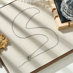 1mm Rack Plating Brass Box Chain Adjustable Slider Necklaces for Women Men&nbsp;MAK-L044-02P