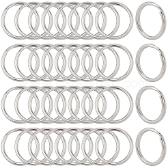 40Pcs 304 Stainless Steel Split Key Rings&nbsp;STAS-CY0001-01B-P