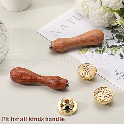 3Pcs 3 Styles Golden Plated Wax Seal Brass Stamp Head&nbsp;AJEW-CP0007-52B
