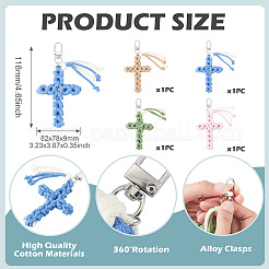 4Pcs Cotton Pendant Decorations&nbsp;HJEW-TA00403