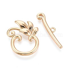 6Pcs Brass Toggle Clasps&nbsp;KK-T073-42G