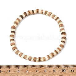 5MM Natural Coconut & Synthetic Turquoise Heishi Beads Stretch Bracelets&nbsp;BJEW-JB14418