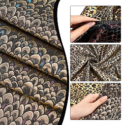Fish Scales Jacquard Polyester Fabric&nbsp;DIY-WH0399-68B