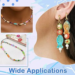 90Pcs 9 Colors Metal Enlaced Handmade Lampwork Beads&nbsp;LAMP-CJ0003-07