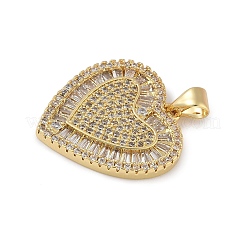 Brass Micro Pave Cubic Zirconia Pendants&nbsp;KK-H079-06G-03