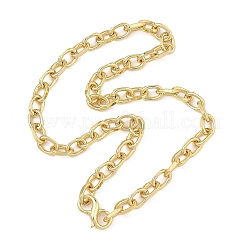 6MM Brass Cable Chain Necklaces with S Clasps&nbsp;NJEW-JN06442