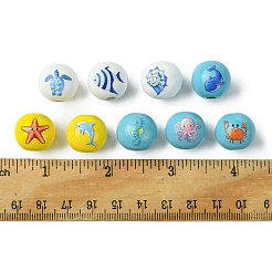 45Pcs 9 Styles Natural Wood European Beads&nbsp;WOOD-FS0001-27
