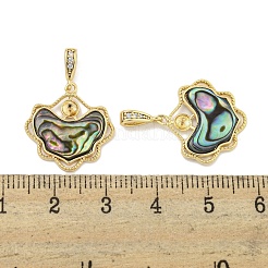 Natural Paua Shell Pendants&nbsp;LS-KK-S386-17G-03