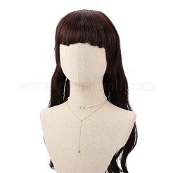 Brass Moon & Star Charms Double Layer Necklace&nbsp;NJEW-JN04142