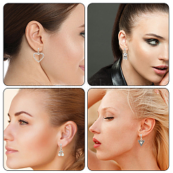 12 Pairs 12 Styles Cherry & Triangle & Eye & Bear & Zipper Buckle Alloy Dangle Stud Earrings for Women&nbsp;EJEW-AN0003-10