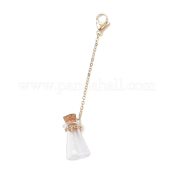 Empty Glass Wishing Bottle Pendant Decorations&nbsp;HJEW-JM02662-06