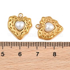 304 Stainless Steel & ABS Plastic Pearl Pendants&nbsp;SA-CBAB51A-04G