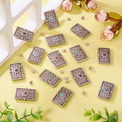 16Pcs 4 Colors Alloy Decorative Rivets&nbsp;BUTT-SW0001-03