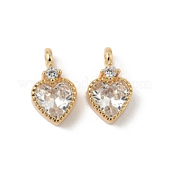 Brass Micro Pave Cubic Zirconia Charms&nbsp;KK-S531-02G