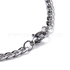 Non-Tarnish 201 Stainless Steel Curb Chain Necklaces&nbsp;NJEW-C042-04P