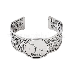 Constellation Alloy Open Cuff Bangles for Women Men&nbsp;BJEW-C064-01AS-07
