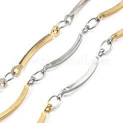 Ion Plating(IP) 304 Stainless Steel Curved Bar Link Chains&nbsp;CHS-M005-04GP