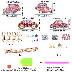 DIY Cars Diamond Painting Keychains Kits&nbsp;DIY-WH0182-16