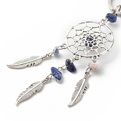 Natural Sodalite Keychain&nbsp;KEYC-JKC00346-02
