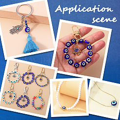2 Strands Handmade Evil Eye Lampwork Beads Strands&nbsp;LAMP-PA0001-49