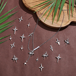 96Pcs 6 Styles Tibetan Style Alloy Pendants&nbsp;FIND-UN0010-25