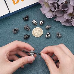 10Pcs 5 Style 304 Stainless Steel European Beads&nbsp;OPDL-UN0001-04