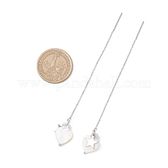 5 Pairs Natural Freshwater Shell Ear Thread Heart&nbsp;EJEW-JE06502