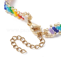 Glass Seed Braided Beaded Bracelet&nbsp;BJEW-MZ00058