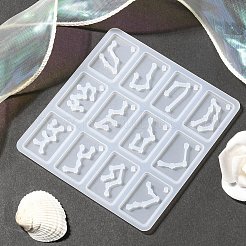 Twelve Constellations Rectangle Pendants Silicone Molds&nbsp;DIY-YW0006-67
