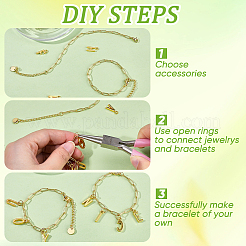 DIY Letter Charm Bracelets Making Kits&nbsp;DIY-BM0001-26