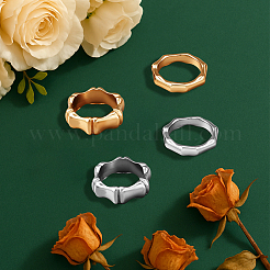 8Pcs 2 Colors Alloy Finger Rings Sets&nbsp;RJEW-HY0001-12