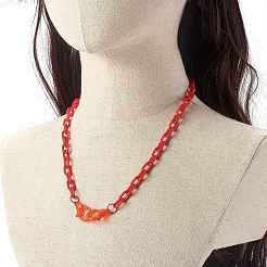 Acrylic Cable Chain Necklace Sets&nbsp;NJEW-JN03635