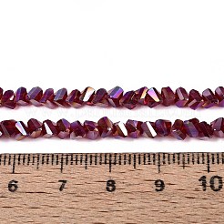 Electroplate Transparent Glass Beads Strands&nbsp;GLAA-N021-4mm-26
