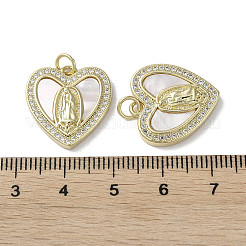 Brass Micro Pave Cubic Zirconia Pendants&nbsp;KK-G485-19C-G