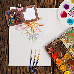 2Pcs 2 Styles Wood Magnetic Flip Top Paintbox&nbsp;AJEW-DC0001-26