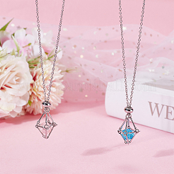 2Pcs 304 Stainless Steel Macrame Pouch Necklace Making for Gemstone Nuggets&nbsp;NJEW-BBC0001-23