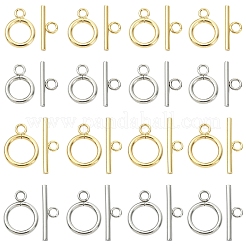 20 Sets 2 Colors 304 Stainless Steel Toggle Clasps&nbsp;STAS-YW0003-08B