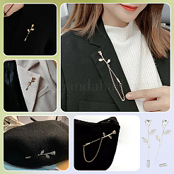 20Pcs Zinc Alloy Brooch Pins&nbsp;JEWB-PH0001-83P