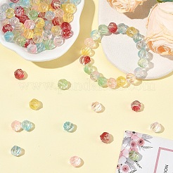 150Pc 6 Colors Two-tone Transparent Glass Beads&nbsp;GLAA-YW0005-95