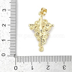 Rack Plating Brass Micro Pave Cubic Zirconia Pendants&nbsp;KK-H509-11G