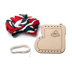 DIY Christmas Sock Wooden Weaving Art&nbsp;DIY-P033-02
