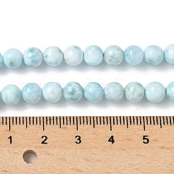 Natural Larimar Beads Strands&nbsp;G-B141-01-6mm