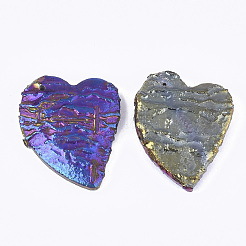 Electroplated Natural Dragon Blood Jasper Pendants&nbsp;G-S329-028
