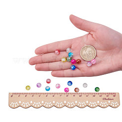 Baking Paint Crackle Glass Bead&nbsp;CCG-PH0002-8mm-02