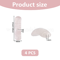 4Pcs Natural Rose Quartz Curved Rectangle Links&nbsp;G-DC0001-55