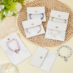 6Pcs PU Leather Jewelry Storage Bags with Iron Button&nbsp;ABAG-CL0001-22A